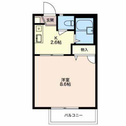 RIOUNO(1K/1階)の間取り写真
