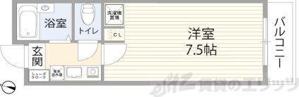 モアクレスト(1K/3階)の間取り写真