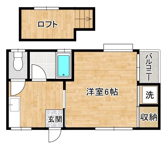 コーポナイス(1K/2階)の間取り写真