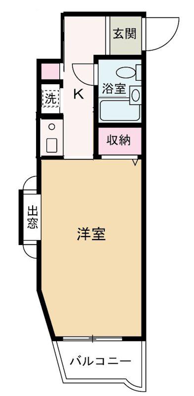 アピス東船橋(1K/3階)の間取り写真