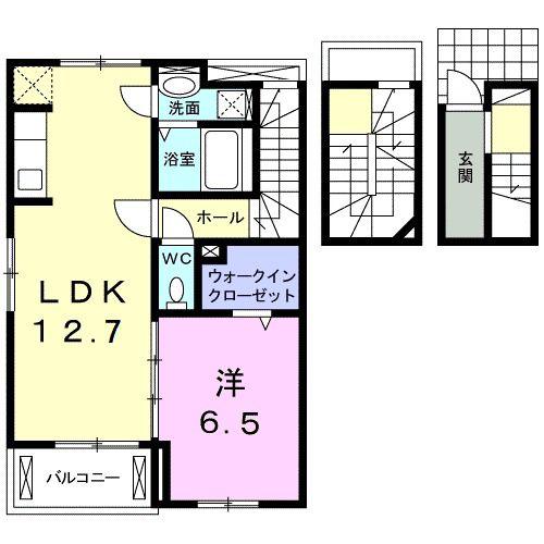 ベル・ショコラ(1LDK/3階)の間取り写真