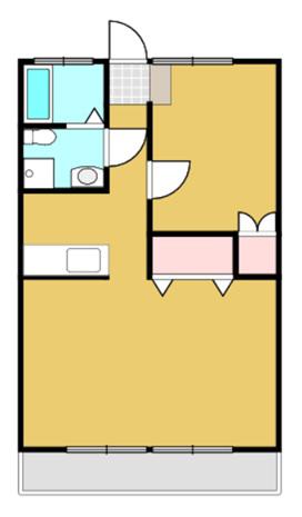相生パークハイツ(1LDK/2階)の間取り写真