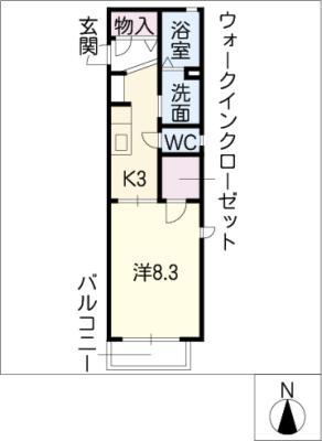メゾン御器所(1K/2階)の間取り写真