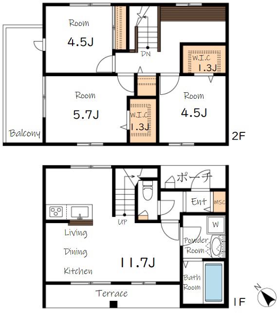 MAISON M2(3LDK/1階)の間取り写真