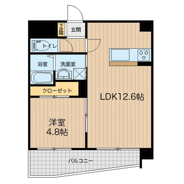 FRAISE本荘(1LDK/6階)の間取り写真