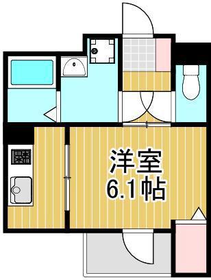 DIPS西新井(1K/1階)の間取り写真
