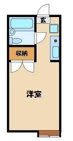 キャピタル北浦和(ワンルーム/1階)の間取り写真