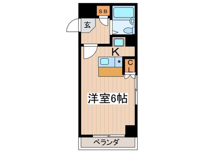 アビーロード(ワンルーム/2階)の間取り写真