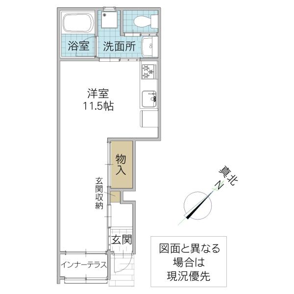 レーガベーネ勝田本町 V(ワンルーム/1階)の間取り写真