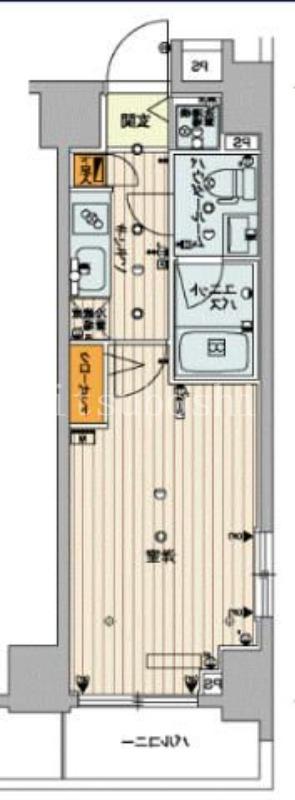 スカイコートパレス明大前(1K/4階)の間取り写真