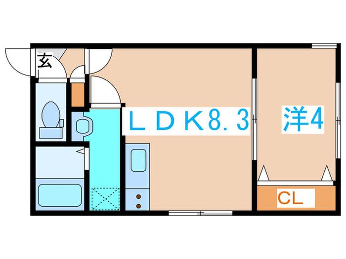 フォーマルハウト円山公園(1LDK/3階)の間取り写真