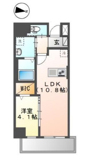 ベラビスタ木場(1LDK/5階)の間取り写真