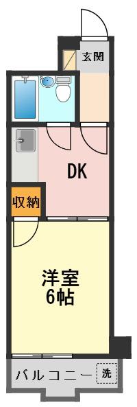 ホームズ青戸(1DK/6階)の間取り写真