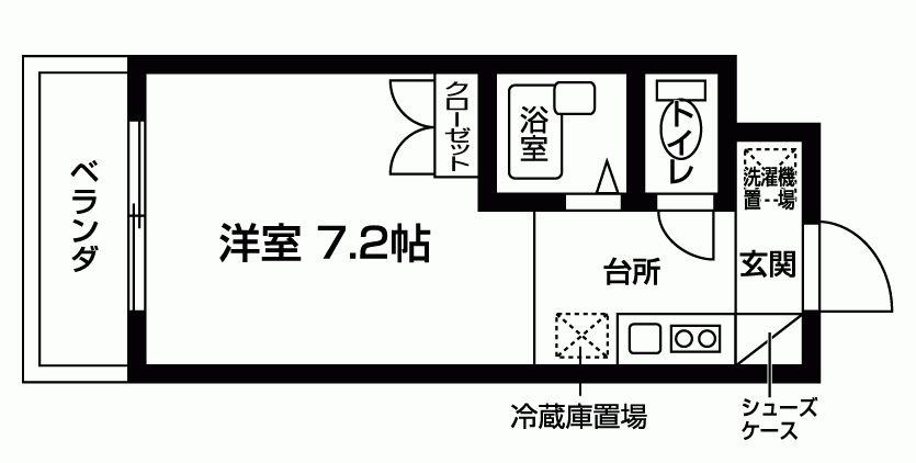 NASIC MACHIDA STUDENTS VILLAGE(1K/2階)の間取り写真