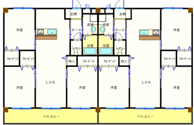 プランドール6番館(3LDK/4階)の間取り写真