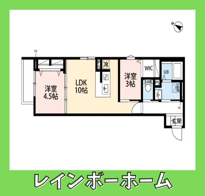 ROBOT HOME 新松戸東(2LDK/2階)の間取り写真