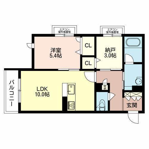 シャーメゾン セレノ(1SLDK/3階)の間取り写真