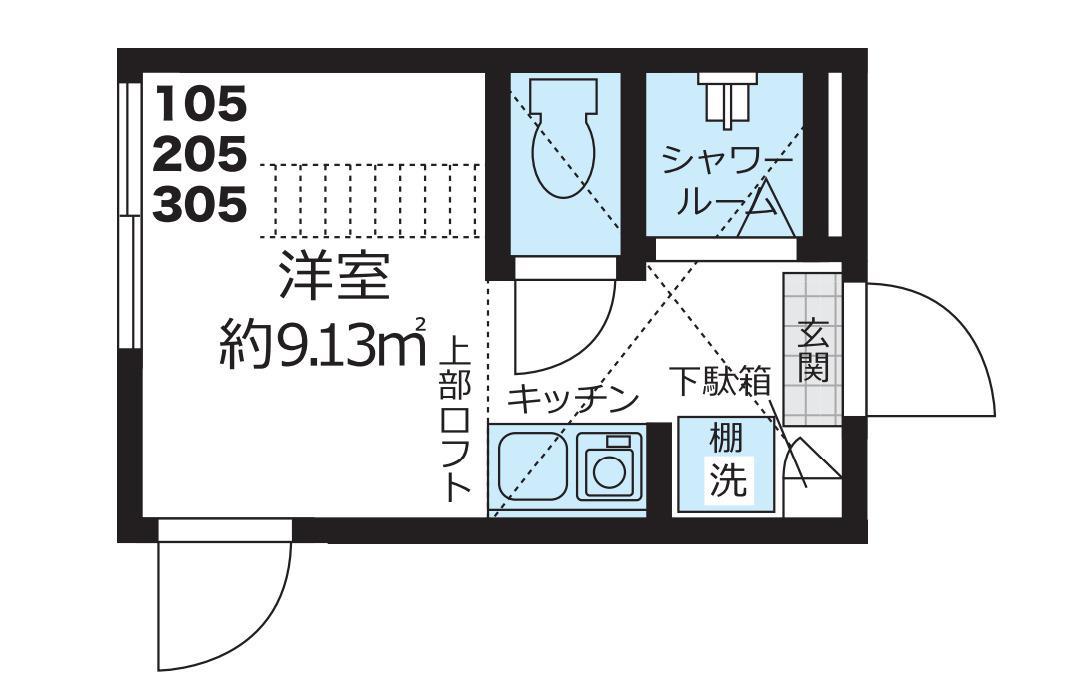 QUQURI IKEBUKURO(ワンルーム/1階)の間取り写真