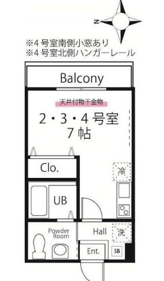 ハーミットクラブハウス川崎大師II(ワンルーム/1階)の間取り写真