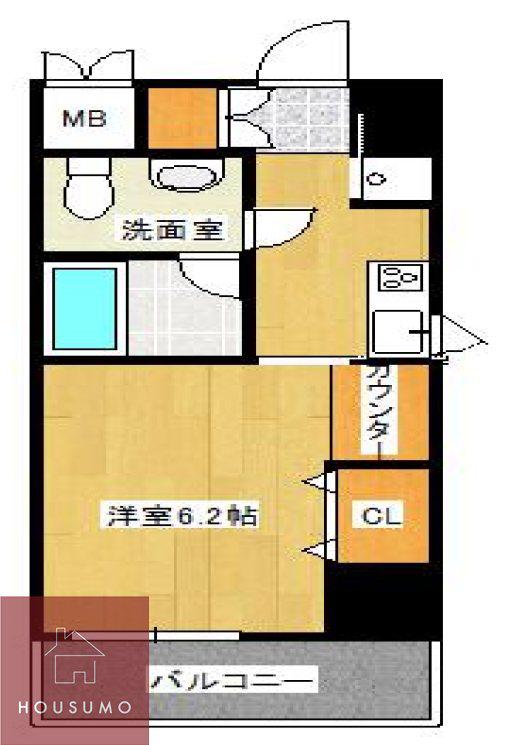 AXIS UMEKITA(1K/3階)の間取り写真