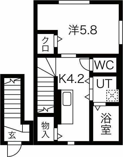 MEZY本町(1K/2階)の間取り写真