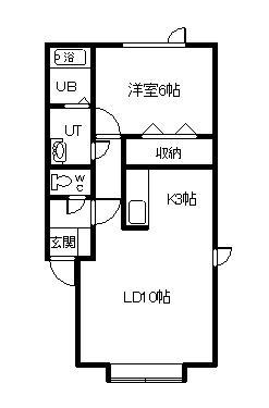 レパード106(1LDK/1階)の間取り写真