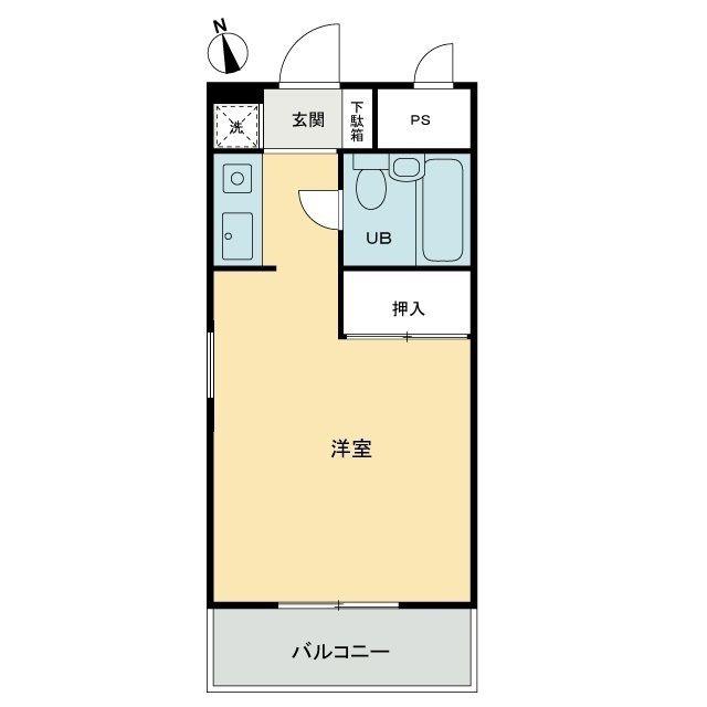 メゾンド西宝町(ワンルーム/1階)の間取り写真