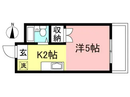 NUMBER5サン・OKABE(1K/4階)の間取り写真