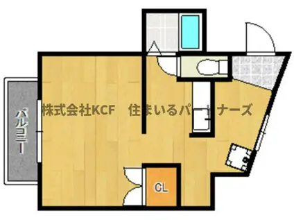 コーポ幸(ワンルーム/3階)の間取り写真