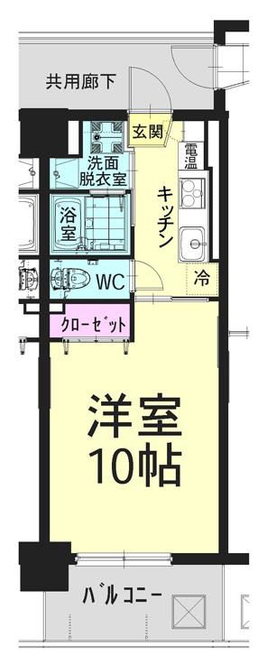 スプレンドーレ医大東 II(1K/7階)の間取り写真