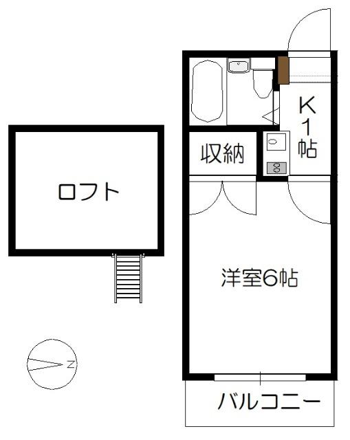 MIYATO(1K/2階)の間取り写真