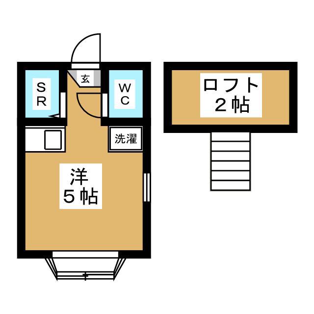 フェリスクラージュ(ワンルーム/1階)の間取り写真