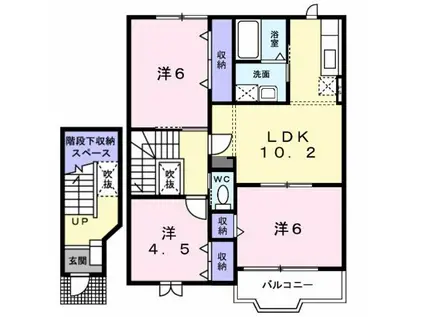エルムE(3LDK/2階)の間取り写真