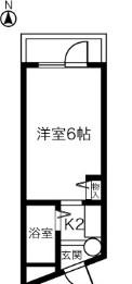 サンセット33(1K/3階)の間取り写真