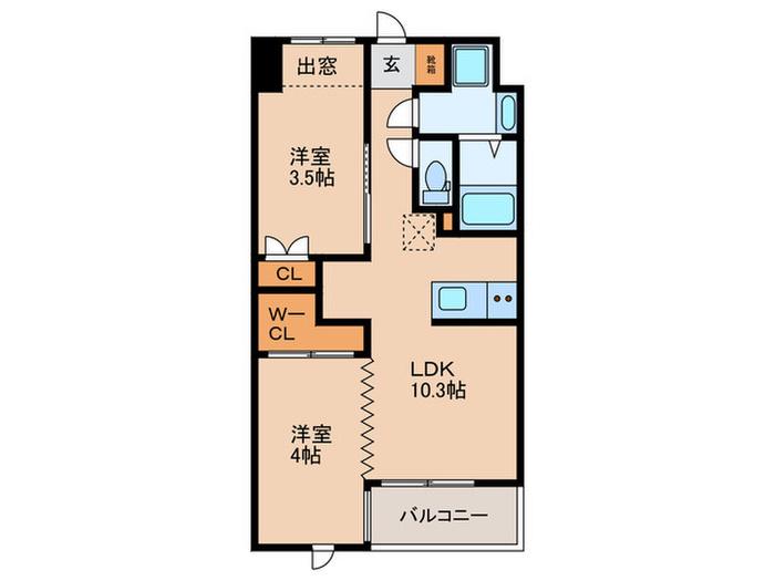THE GRAND MARKS(2LDK/4階)の間取り写真