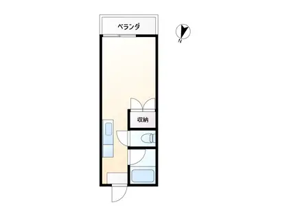 木村コーポ(ワンルーム/1階)の間取り写真