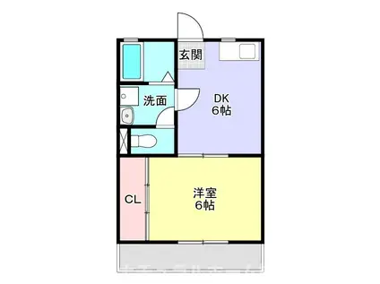 スペチアーレ(1DK/2階)の間取り写真