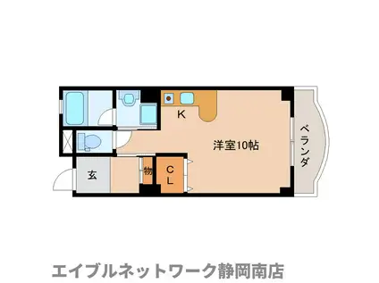 静清第三ハイツ(ワンルーム/1階)の間取り写真