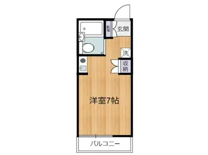 サザンクロス(ワンルーム/2階)の間取り写真