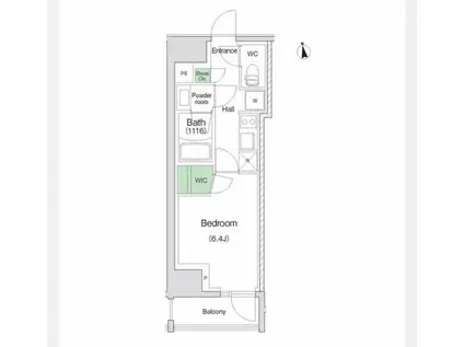 スタイリオ川崎(1K/8階)の間取り写真