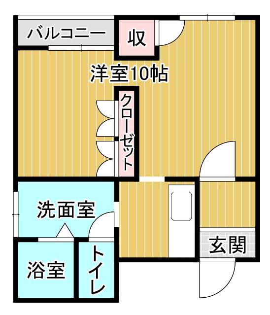 リトリトコート(1DK/3階)の間取り写真