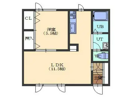 シルバーヒルズ(1LDK/2階)の間取り写真