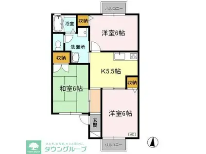 グランドールミツトヨ(3K/1階)の間取り写真