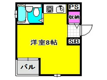 ノースハイム(ワンルーム/2階)の間取り写真