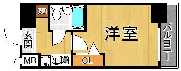 エスリード西宮(1K/5階)の間取り写真