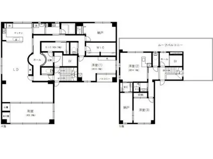ドエル幸容(4LDK/4階)の間取り写真