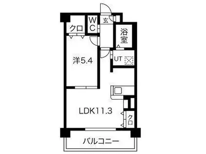 メゾン・ド・ソレイユ(1LDK/1階)の間取り写真