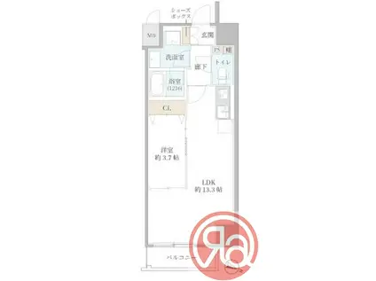 SARNATH海老江(1LDK/5階)の間取り写真