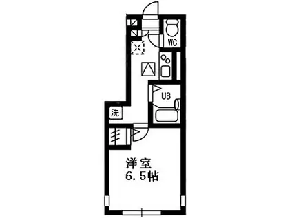 セレ南品川(1K/1階)の間取り写真