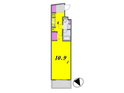 LA DOUCEUR赤塚ラ ドゥセールアカツカ(1K/3階)の間取り写真